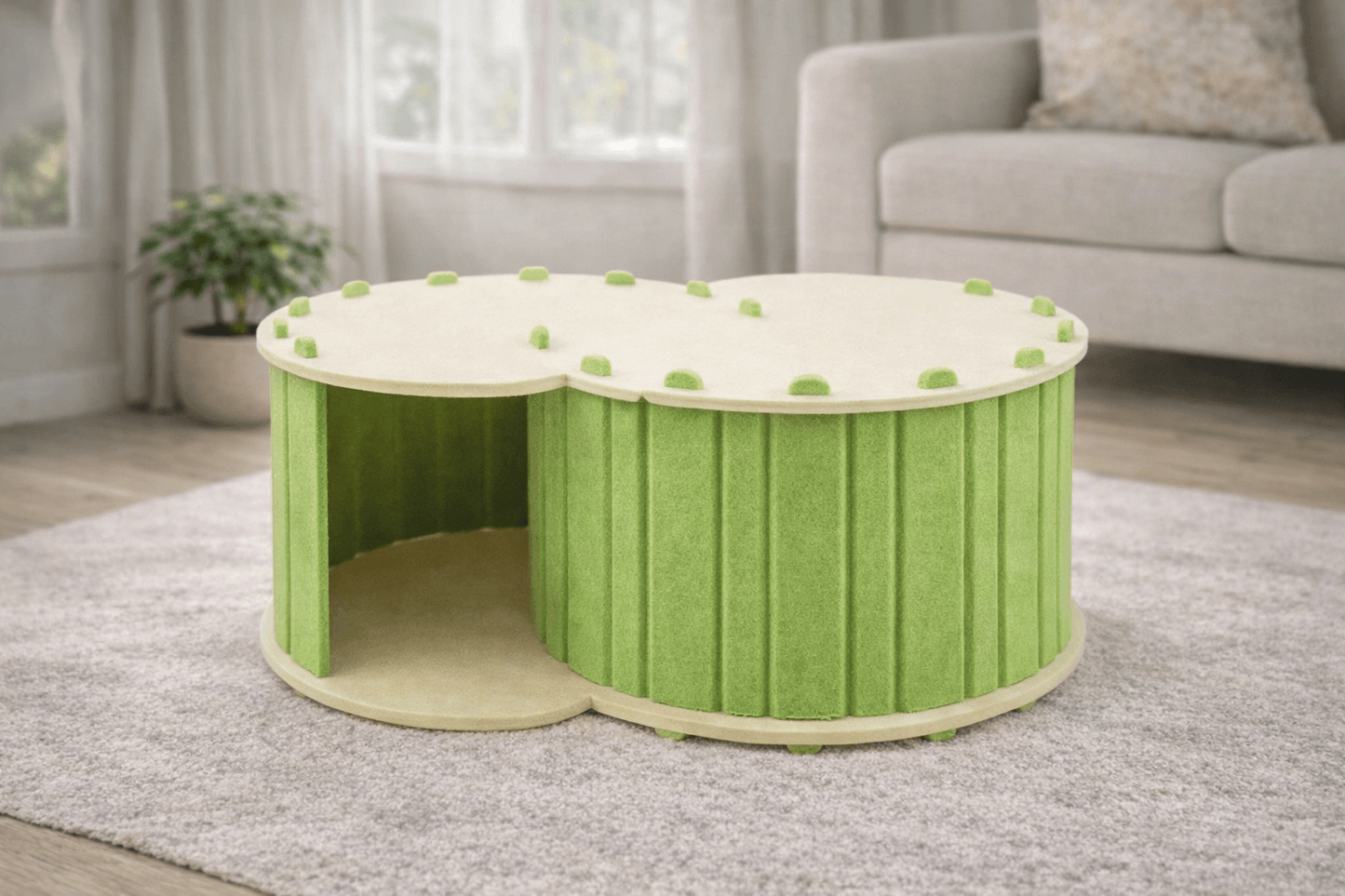 Tunnel nascondiglio in feltro a doppio strato per gatti