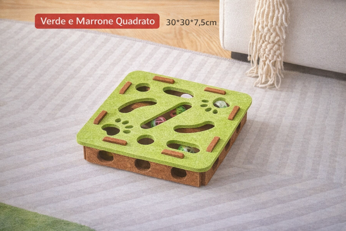 Gioco interattivo a labirinto per gatti. Stimolazione mentale e divertimento