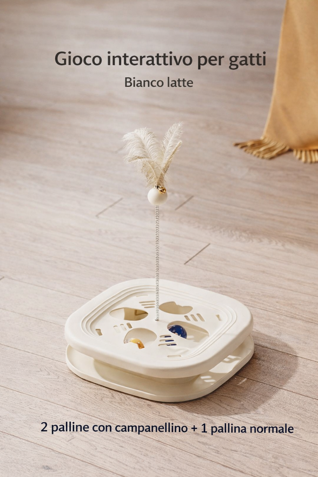 Gioco interattivo per gatti. Stimolazione mentale e divertimento quotidiano