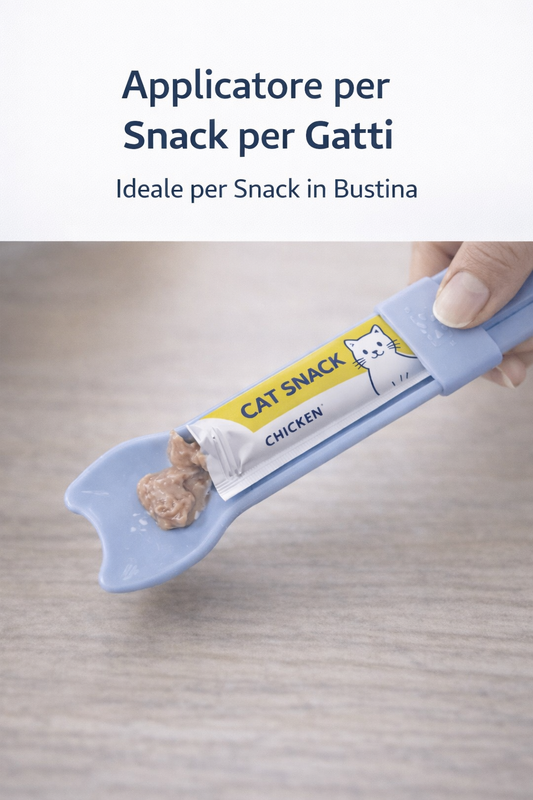 Cucchiaio spremi snack per gatti . Anti spreco, igienico e perfetto per le creme!