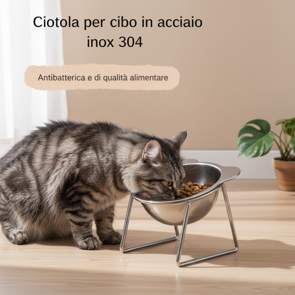 Ciotola in acciaio inox 304 identica con testo
