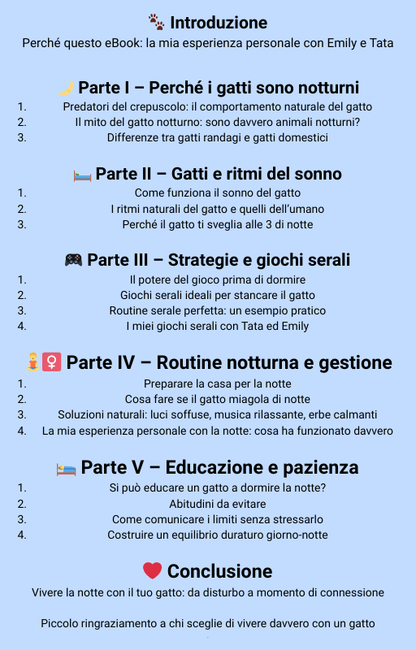 indice gestione attività notturna gatti domestici di Simona Magri