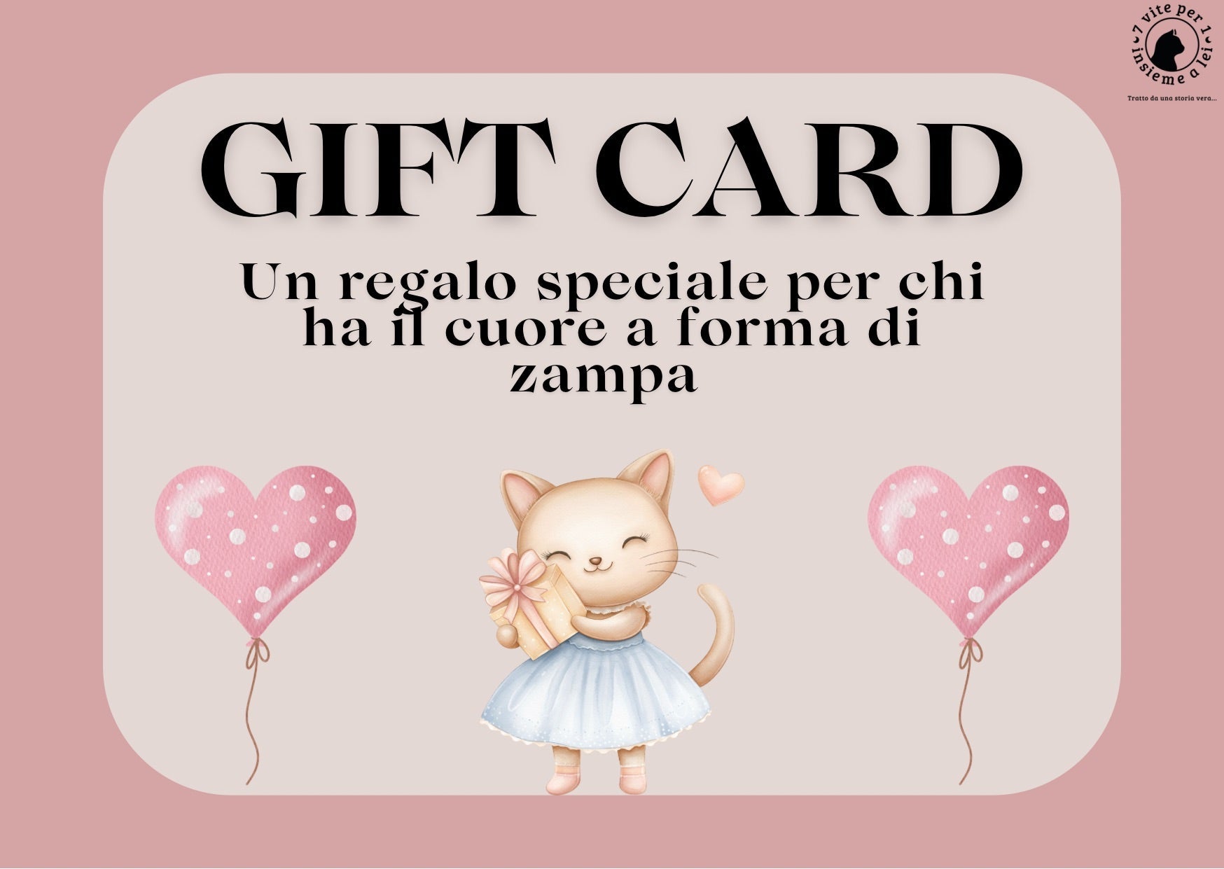 Gift card digitale amanti gatti - Buono regalo gattari