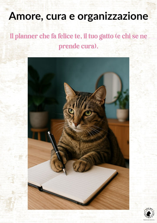Planner giornaliero con grafica felina