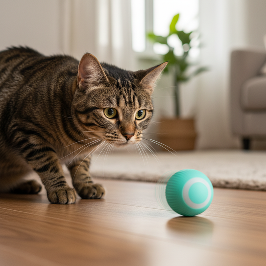 Gatto in posizione di caccia