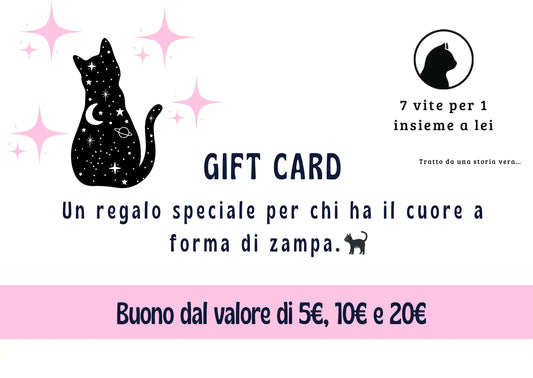Gift card - Il regalo perfetto per amanti di gatti e mondi magici - 7 vite per 1 insieme a lei 🐾Gift card - Il regalo perfetto per amanti di gatti e mondi magiciSimona magri7 vite per 1 insieme a lei 🐾5,00 €Gift card - Il regalo perfetto per amanti di gatti e mondi magici