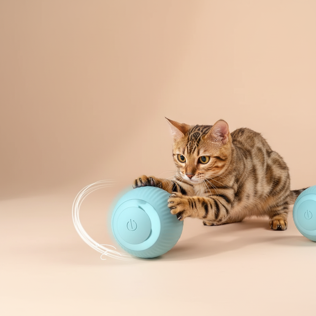 Palla Blu con Gatto - Nuova